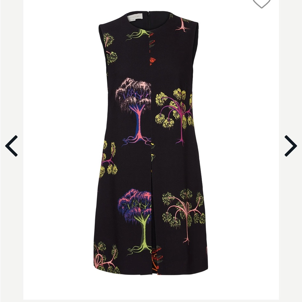 Stella McCartney Neon Tree Black Shift Dress